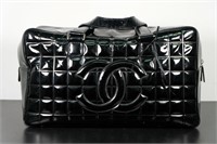 Chanel Quilted Patent Leather Box Bag