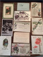 Old Birthday postcards dated 1910-1915