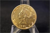 1901 $10 Liberty Head Pre-33 Gold Coin