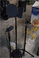 Three Microphone Stands