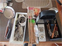 Large Assortment Of Kitchen Drawer Items