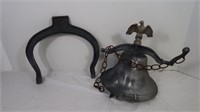 Vintage Cast Aluminum Bell-10"Rd, 12"H