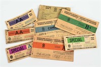 LOT OF ASSORTED CANADIAN RATION COUPON BOOKS &