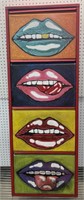 Lips: Pop Art Metal Art/Photo/File Holder