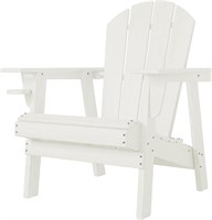 Adirondack Chair  HDPE All Weather  White Classic