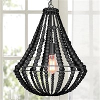 ANKARL Boho Light  Wood Beaded Chandelier  16.5