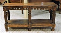Rustic Carved Spanish Hall Table.