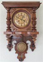 Antique Wind Up Wall Clock
