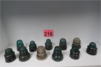 Green / Blue & White Vintage Insulators