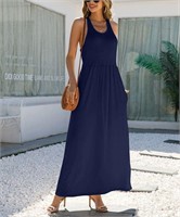 NEW (M) Women's Maxi Dress With Pockets