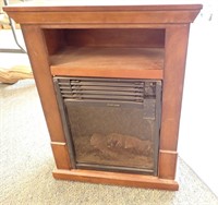 ELECTRIC FIREPLACE, WOOD CASED, 26" HIGH,