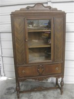 34" x 14" x 69" Antique China Cabinet Or Hutch