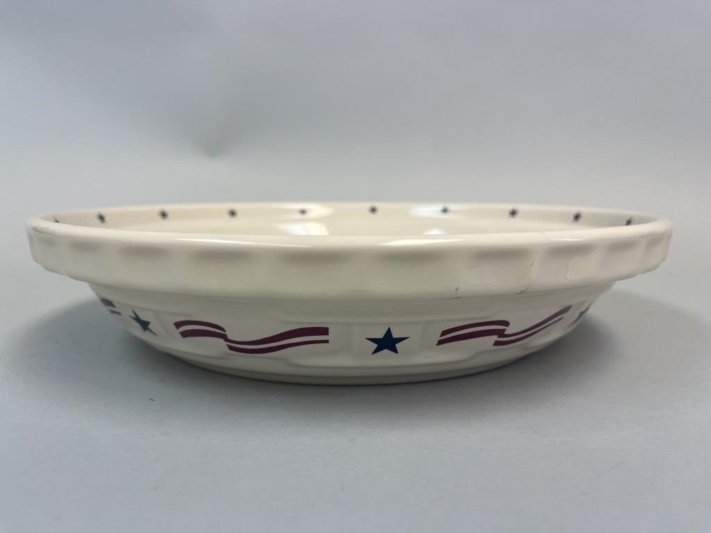 Longaberger Pottery - All American Pie Dish -