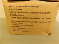 100-Class 1 Large medical full face shields  - NEW