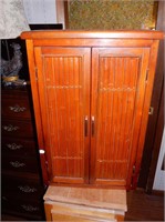 Bamboo-Style Wall Cabinet (29"x19"x8")