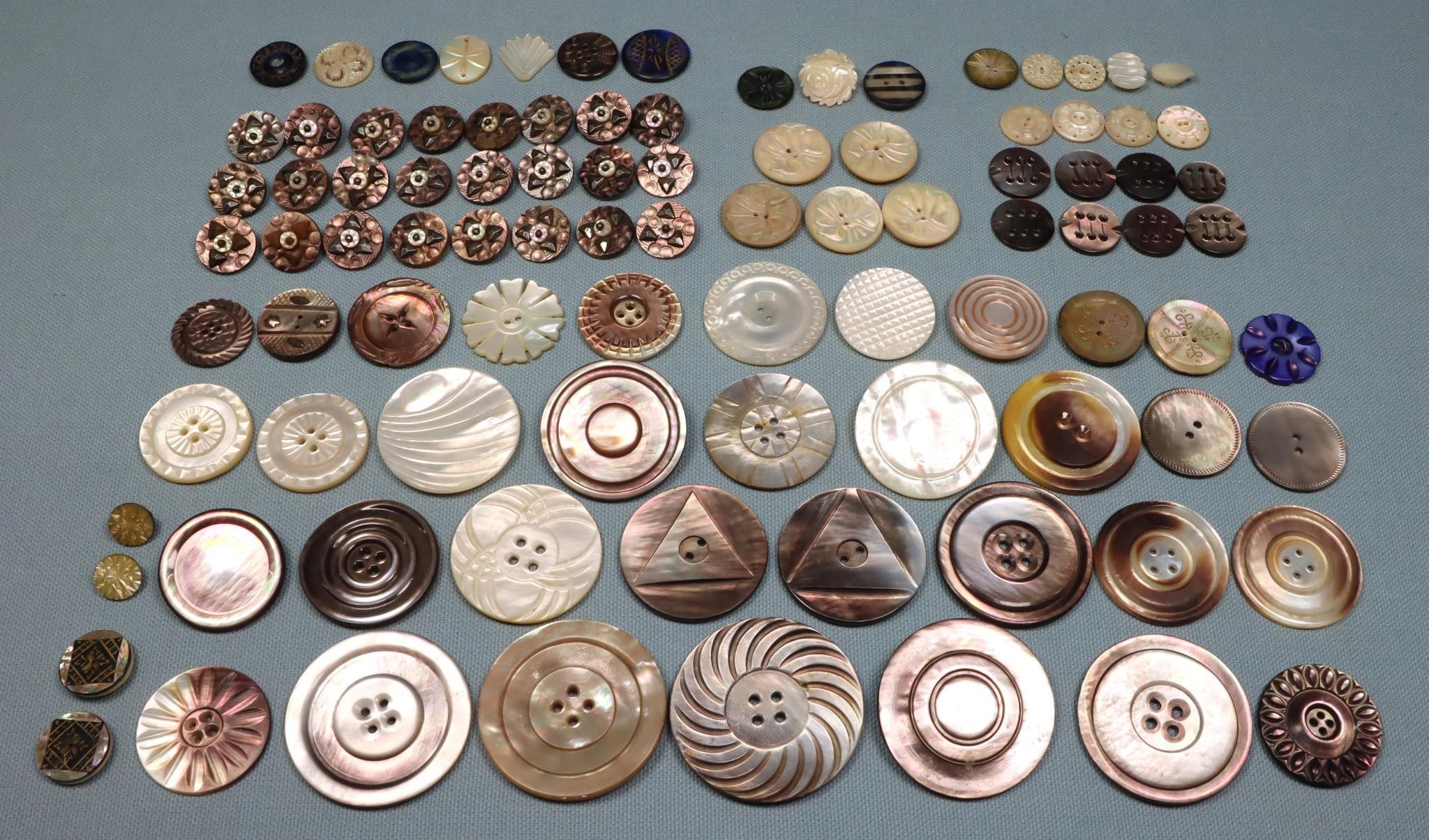 (94) Carved Mother-of-Pearl Buttons