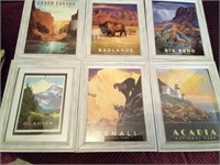 6 Framed National Park Pictures