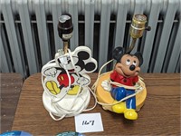 Pair of Mickey Mouse Lamps