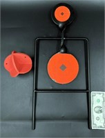 Steel Shooting Targets Action Spinner Stand w Ball