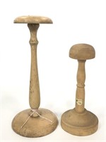 Vintage wood hat stands