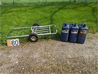 2 Wheel Cart & 3 Jerry Cans