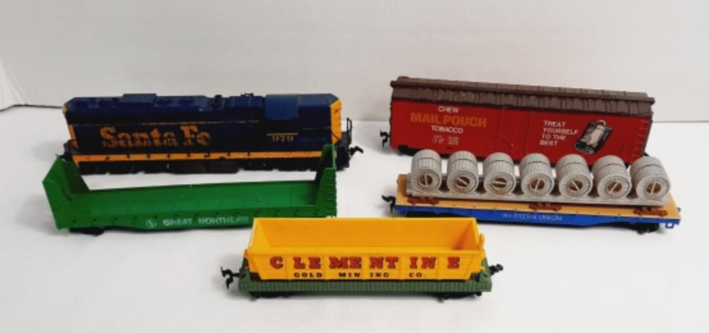 Assorted HO Scale Model Train Cars