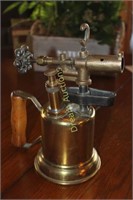 Antique Brass Torch 9.7H
