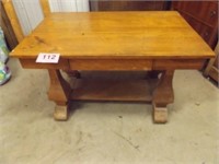 ANTIQUE WOOD LIBRARY TABLE....42 X 28"