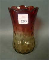 Victorian Amberina IVT Celery vase