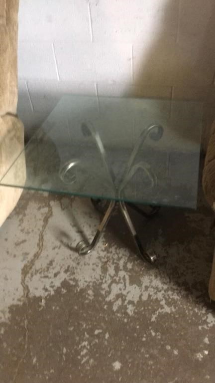 3 piece coffee table end tables metal w glass