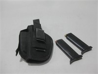Pistol Holster W/Two Clips W/Ammo
