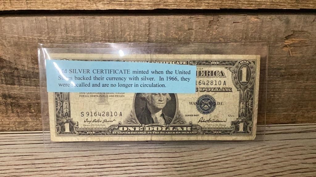 Old silver certificate