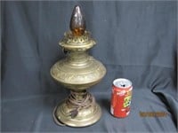 Vtg Brass Table Lamp Electrified Kerosine