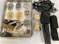 Police security lot badges belt accessories
