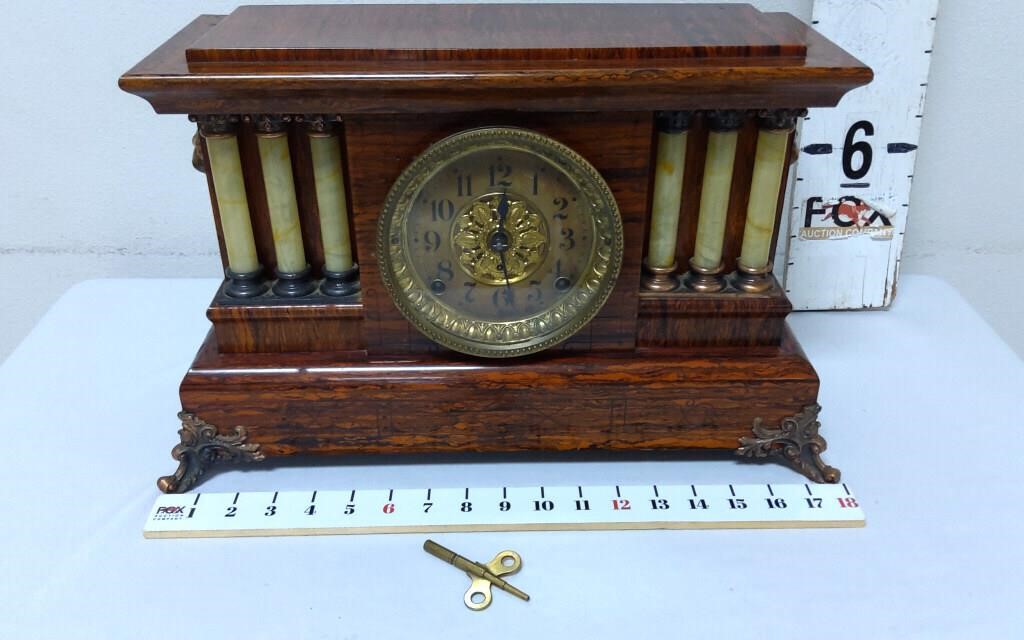 Seth Thomas Victorian Mantel Clock (With Key)