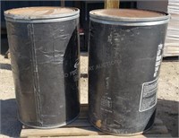 2-- 55 Gallon Cardboard Barrels