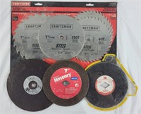 Saw blades, various types and sizes, see pics