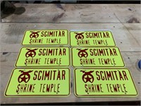 (6) NOS Scimitar License Plates