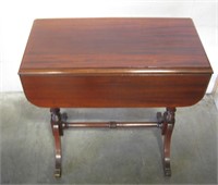 Vintage Dual Side Leaf Drop Wooden Side Table