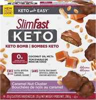 Sealed - SlimFast KETO Bomb Snacks, 14x20g