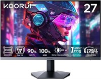 KOORUI 27 Inch WQHD Gaming Monitor, 2K 1440p Compu