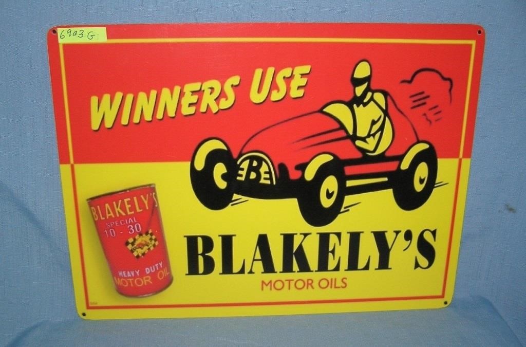 Winner's use Blakelys motor oil retro style advert