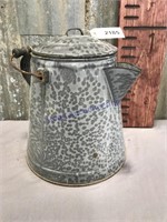 Grey enamel coffee pot