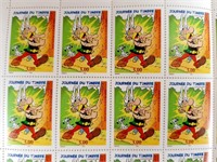 Feuille de 40 timbres UDERZO Astérix 3,00F 1999