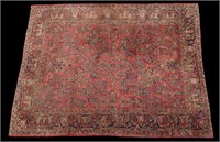 Antique Hand-knotted Persian Sarouk Rug