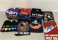 38 Various Print T-Shirts Size Large