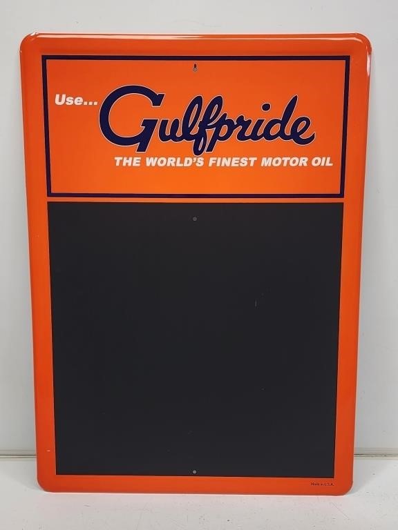 Gulfpride Motor Oil Chalkboard Sign