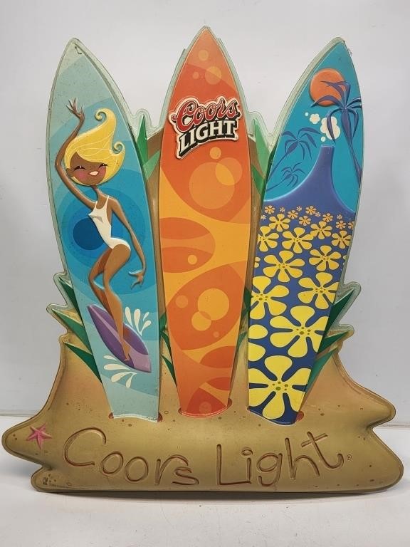 2001 Coors Light Beer Easel Back Store Display