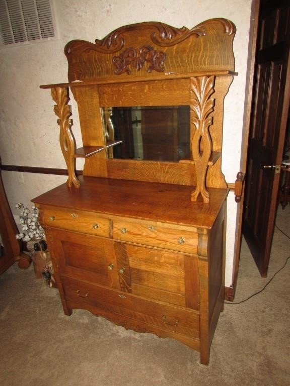 antique oak sideboard