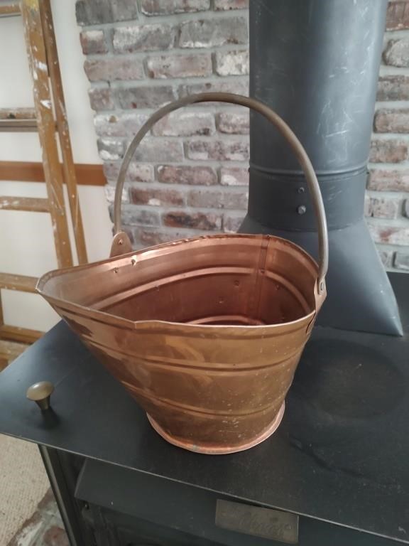 Copper Ash Bucket